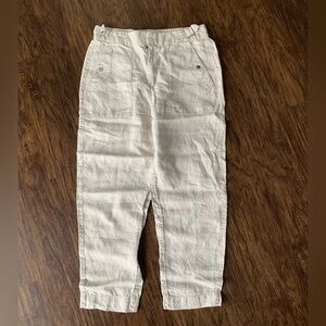 Athleta linen Cream Cargo Pants size 8